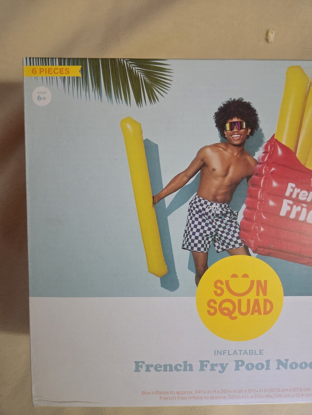 Sun Squad Inflatable French Fries Pool Float - Red - Picture 3 of 3